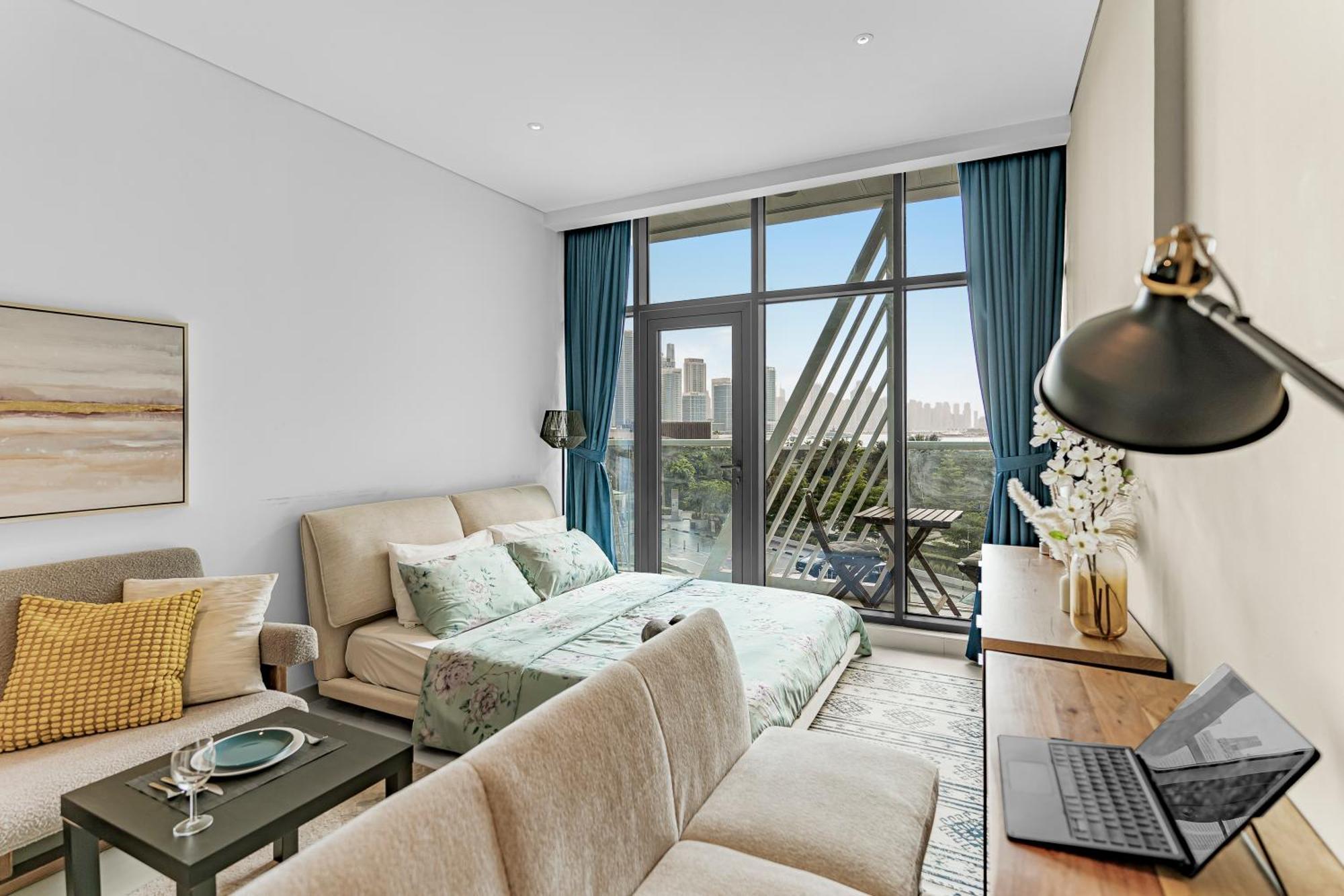 Cozy Sea & Marina View With Rooftop Pool & Private In Palm Jumeirah, Steps To Nakheel Mall شقة *