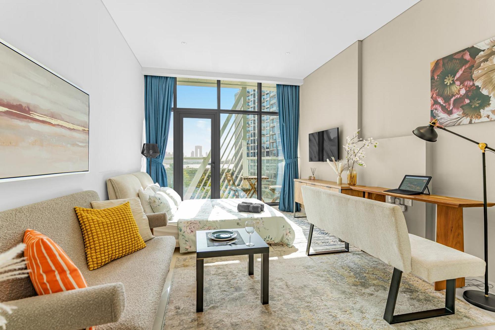 شقة Cozy Sea & Marina View With Rooftop Pool & Private In Palm Jumeirah, Steps To Nakheel Mall